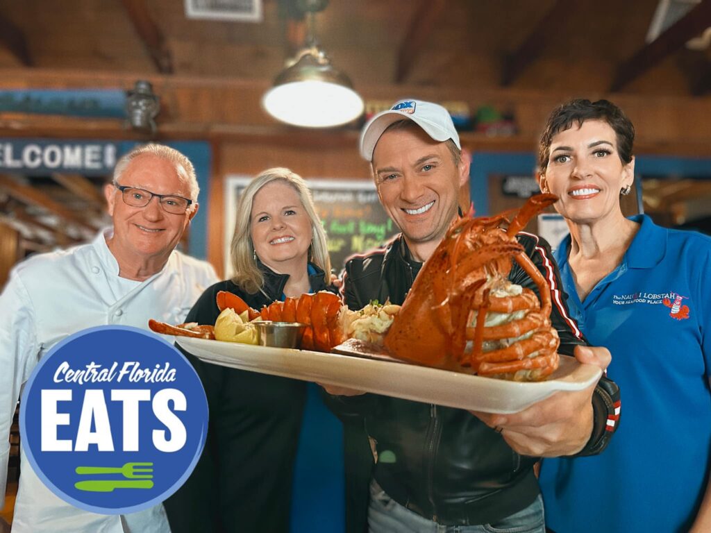 David Martin of Fox35 Orlando with The Nauti Lobstah owners