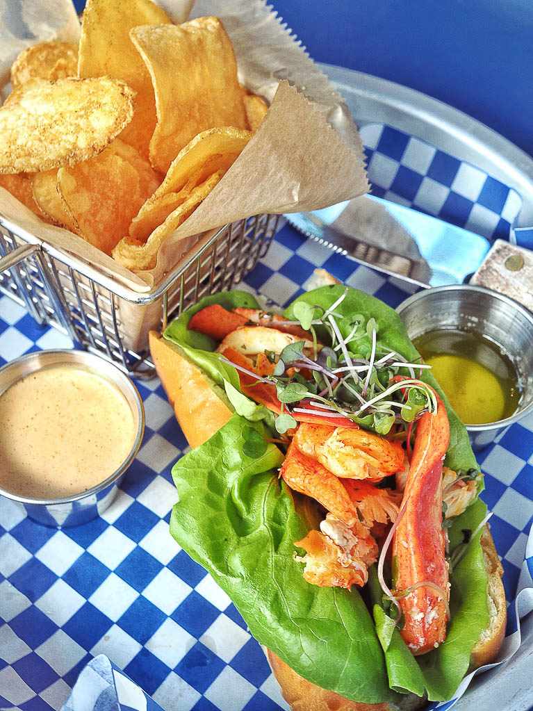 Lobster Roll and Chips for Catering