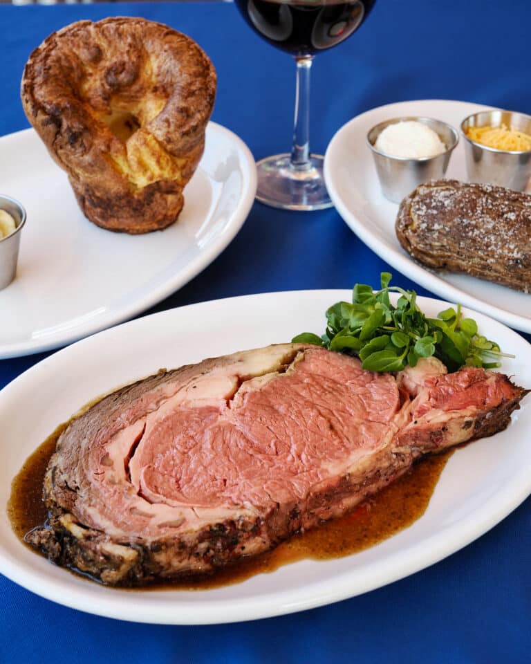 Herb-Crusted Prime Rib and New England Popover at The Nauti Lobstah