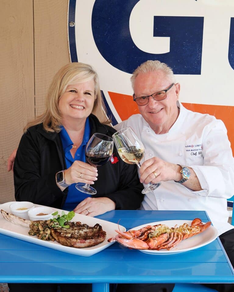 The Nauti Lobstah owners Chef Mike Rumplik and Cara Rumplik Share Steak and Lobster